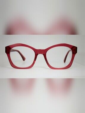Aronia. Stylish Pentagon Red Square Women’s Eyeglass Frames.